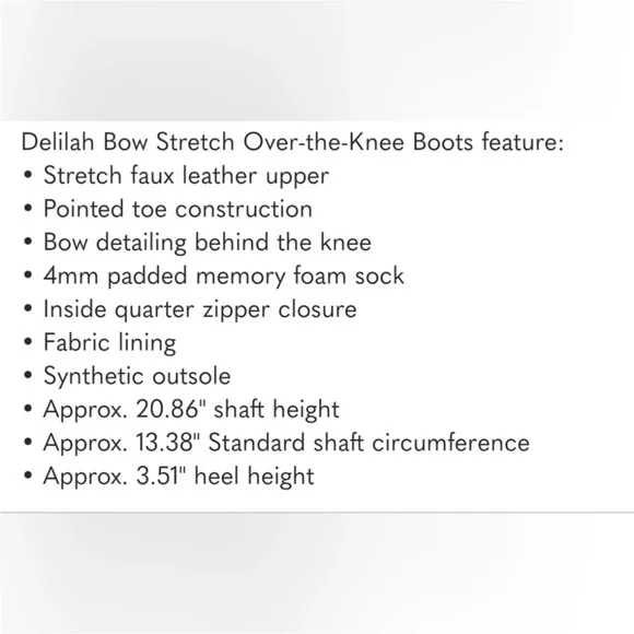 NEW Gianni Bini “Delilah” Bow Back Stretch Over-the-Knee Black Boots NWT - Picture 4 of 4